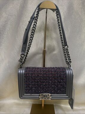 Chanel Tweed Medium Boy Bag